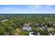 Stunning aerial view of a home with screened pool, surrounded by lush greenery at 2632 Hawthorne St, Sarasota, FL 34239
