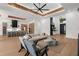 Open-concept living area with kitchen view, accented by ceiling detail at 2632 Hawthorne St, Sarasota, FL 34239