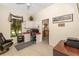 Office area with built-in desk and cabinets, natural light, and an office chair at 356 Blackbird Ct, Bradenton, FL 34212