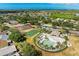 Aerial view of neighborhood amenities including tennis courts, basketball court, and pool at 4513 Abacos Pl, Bradenton, FL 34203