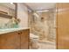 Contemporary bathroom featuring a glass shower, modern vanity, and stylish finishes at 4800 Gulf Of Mexico Dr # 205, Longboat Key, FL 34228