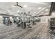 Spacious gym featuring modern exercise equipment and ceiling fans with ample sunlight and mirrored walls at 6248 Fish Eagle Ct, Nokomis, FL 34275