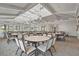 Large banquet room featuring modern decor, skylights, and expansive seating at 6295 Crested Eagle Ln, Nokomis, FL 34275