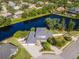 Aerial view of the house with scenic waterfront view at 1310 91St Nw Ct, Bradenton, FL 34209