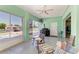 Enclosed lanai with seating area and outdoor access, blending indoor comfort with outdoor enjoyment at 1918 Massachusetts Ave, Englewood, FL 34224