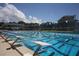 Outdoor pool with racing lanes, starting blocks and starting blocks plus a view of the clubhouse at 2111 Ivory Pl, Sarasota, FL 34239