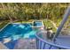 Backyard pool and jacuzzi surrounded by lush, tropical landscaping at 222 Willow Ave, Anna Maria, FL 34216