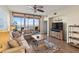 Comfortable living room with large windows and a beautiful water view at 2715 Terra Ceia Bay Blvd # 504, Palmetto, FL 34221