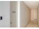 Hallway to unit 600 featuring modern details and neutral decor at 280 Golden Gate Pt # 600, Sarasota, FL 34236