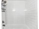 Bright bathroom with white subway tile in the shower at 2950 Clark Rd # 113, Sarasota, FL 34231