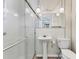 Elegant bathroom with a glass-enclosed shower, stylish fixtures, and tasteful design for a luxurious experience at 4311 52Nd E St, Bradenton, FL 34208