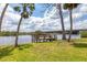 Charming wooden dock on the waterfront, perfect for boating, fishing, and enjoying scenic views of the bay at 4311 52Nd E St, Bradenton, FL 34208