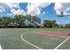 Outdoor basketball court featuring well-maintained asphalt surface, hoops, and lush trees at 4610 Runabout Way, Bradenton, FL 34203