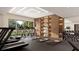 Modern gym with treadmills, bikes, weights, floor mats and floor to ceiling windows at 4950 Remington Dr # 114, Sarasota, FL 34234
