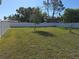Expansive backyard featuring lush green grass, mature trees, and a privacy fence at 5002 26Th Avenue Dr E, Palmetto, FL 34221