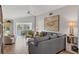 Comfortable living room with hardwood floors, large windows, and serene water views at 623 Estuary Dr, Bradenton, FL 34209