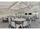 Spacious meeting room with tables, chairs, and modern lighting fixtures for community gatherings at 6252 Winding Pine Dr, Nokomis, FL 34275