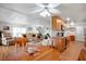 Open-concept living space with the kitchen, dining area, and living room creating a comfortable atmosphere at 649 Fairmount Dr, North Port, FL 34287