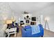 Bright living room with hardwood floors, modern furniture, and a cozy fireplace, perfect for entertaining guests at 6924 34Th W Ave, Bradenton, FL 34209