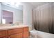 This bathroom features a vanity with a sink, a mirror, and a shower with a curtain at 7168 Chatum Light Run, Bradenton, FL 34212