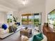 Bright living room with elegant furnishings and a scenic view at 7425 Divot Loop, Lakewood Ranch, FL 34202