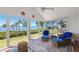 Bright sunroom with water views, vaulted ceiling and comfortable seating, perfect for relaxation at 78 Tidy Island Blvd, Bradenton, FL 34210