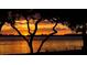 Breathtaking sunset over calm waters, framed by silhouetted trees and birds on the shore at 78 Tidy Island Blvd, Bradenton, FL 34210