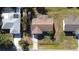 Aerial view of the home and adjacent properties, showcasing its location within the neighborhood at 807 Mohawk Rd, Venice, FL 34293