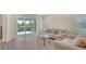 Comfortable living room with modern sofa, glass coffee table and access to screened lanai at 1203 Calle Grand St, Bradenton, FL 34209