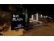 Night view of the Bay Plaza condo signage at 1255 N. Gulf Stream Ave at 1255 N Gulfstream Ave # 402, Sarasota, FL 34236