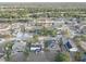 Aerial view of a residential neighborhood showcases neat landscaping and community layout at 12805 Raysbrook Dr, Riverview, FL 33569