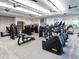 Modern gym with various exercise machines, ceiling fans, and natural lighting through large windows at 15037 Montello Way, Lakewood Ranch, FL 34211