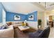 Staged living room featuring stylish furniture, wainscoting and a modern design at 2084 La Palma Ave, Port Charlotte, FL 33953