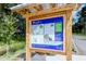 An informative trailhead kiosk displays a detailed map of the Legacy Trail in Sarasota County at 2115 Timucua Trl, Nokomis, FL 34275