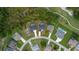 Overhead aerial shot of house in a neighborhood, outlined in red at 22 Medalist Cir, Rotonda West, FL 33947