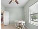 This bedroom has a view and modern decor, perfect for an office at 2254 50Th Street E Cir, Palmetto, FL 34221