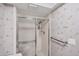 Bathroom featuring a glass-door shower at 3698 Glen Oaks Manor Dr, Sarasota, FL 34232