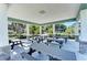 Covered picnic area featuring tables, stone pillars, and pretty views at 4031 Cottage Hill Ave, Parrish, FL 34219