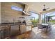 Wonderful outdoor kitchen, perfect for alfresco dining and entertaining with a great view at 5388 Bartolomeo St, Sarasota, FL 34238