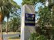 Entrance sign to Villa Gardens at 5657 Westwind Ln, Sarasota, FL 34231