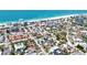 Aerial view showcases the city, the neighborhood's proximity to the beaches and recreational waterways at 723 S Blvd Of The Presidents, Sarasota, FL 34236