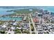 Community aerial view highlights the neighborhood's proximity to the beaches and recreational waterways at 723 S Blvd Of The Presidents, Sarasota, FL 34236