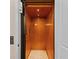 Interior elevator with wood paneling and neutral tile flooring at 241 Sapphire Lake Dr # 201, Bradenton, FL 34209