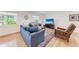 Bright living room featuring wood floors, comfortable seating, and natural light at 3336 Pembrook Dr, Sarasota, FL 34239