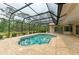 Enjoy swimming in this attractive kidney-shaped screened-in pool and lanai area at 5533 Ashley Pkwy, Sarasota, FL 34241