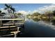 Waterway view showing waterfront property and boat docks on a sunny day at 7125 Westmoreland Dr, Sarasota, FL 34243