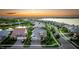 Aerial view of a beautiful single-Gathering home in a well-manicured community at 801 Seascape Pl, Sarasota, FL 34240