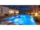 Backyard pool featuring a spa, comfortable seating, and a cozy fire pit at 801 Seascape Pl, Sarasota, FL 34240