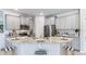 Well-equipped kitchen with sleek gray cabinets, stainless steel appliances, and a granite countertop island at 805 157Th E Ct, Bradenton, FL 34212