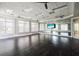 Bright dance studio featuring a large mirror and ample natural light, perfect for fitness and dance classes at 17418 Blue Ridge Pl, Lakewood Ranch, FL 34211